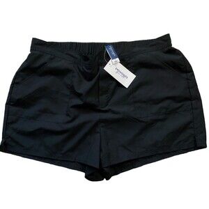 SwimsuitsForAll Womens Shorts sz 20 new nwt Black Casual Swim Shorts +Panty